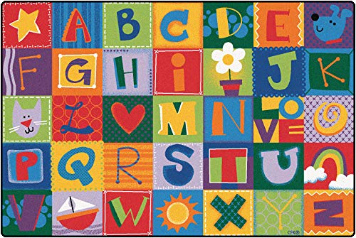 Carpets For Kids 3800 Kidsoft Alphabet Blocks Rug 6Ft X 9Ft Rectangle Multicolored #TOP5