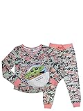 LEGO Star Wars Girl's 2-Piece Polyester Pajama Set, Grey, Size 4/5