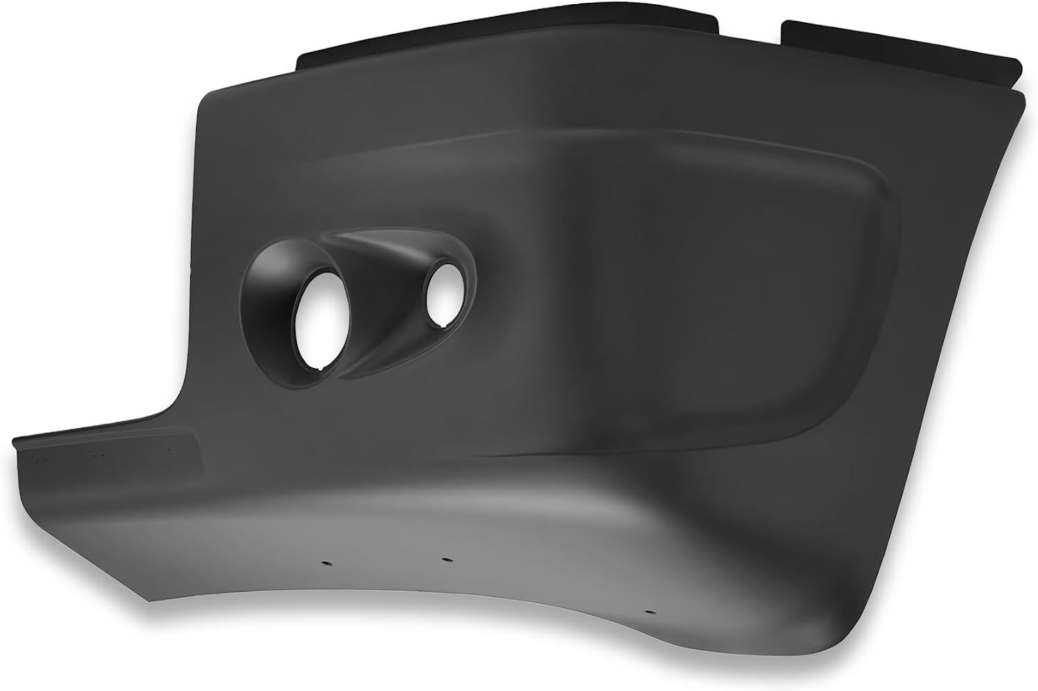 KOZAK Front Bumper End Corner Plastic with Two Fog Light Holes (Left Driver Side) Compatible with Freightliner Century 2005-2011, Includes Logo, 2x 22" Wipers, License Plate Holder, and Vest