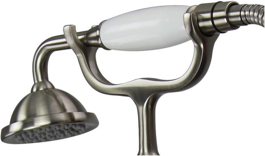 Transolid T4210-Bnfreestanding Tub Faucett4210-BN Includes Floor Mount Tub Filler Rough with Solid Brass Body, Brushed Nickel