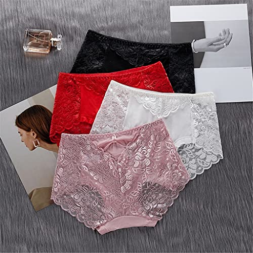Lingerie sexy sans couture en dentelle lot de 4 culottes extensibles grande taille