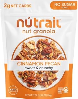 NuTraiil Low Carb Keto Nut Granola, Cinnamon Pecan, 22 oz.