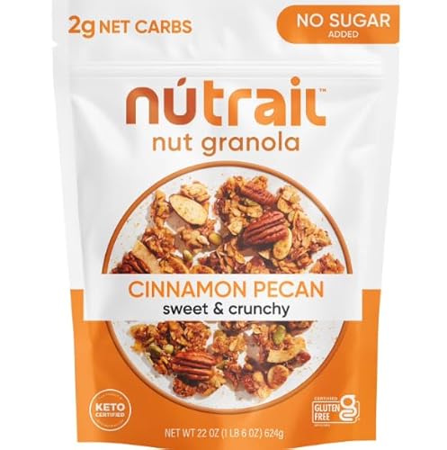 NuTraiil Low Carb Keto Nut Granola, Cinnamon Pecan, 22 oz.