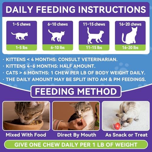 Cat Allergy Relief for Cats, Allergy Treats with Multivitamin Omega-3 500ct - 5