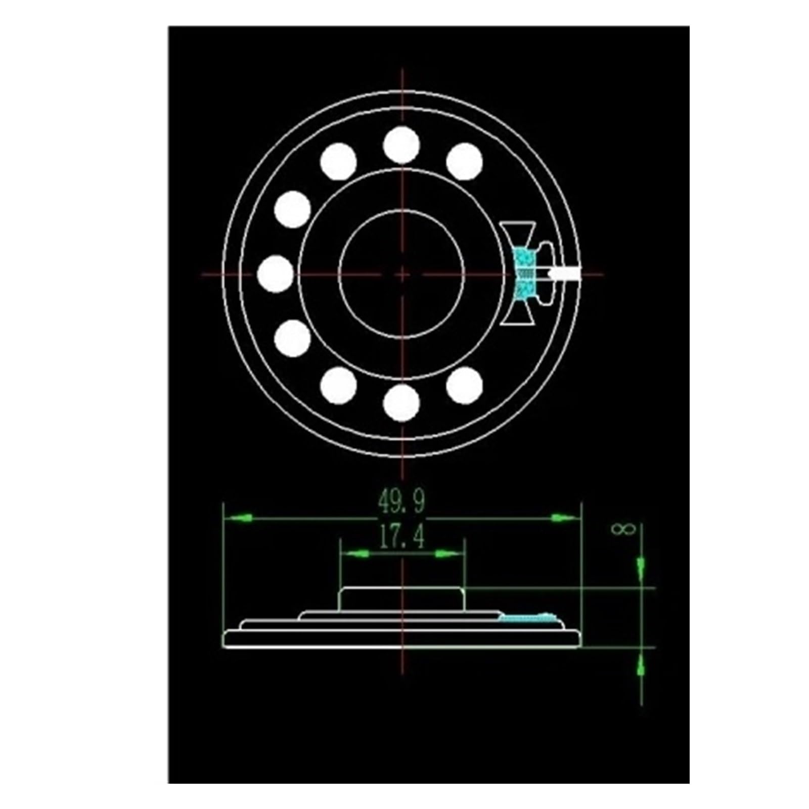 FUYUMIC 10 Pz 50MM 50R Altoparlante Magnetico da 0,5 Watt Diametro 5CM 50 Ohm 0,5W Altezza 8MM 50 * 8MM