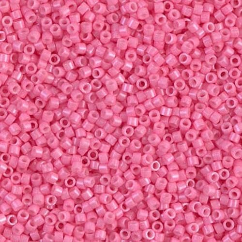 11/0 Miyuki DELICA Seed Beads Rocailles, Dyed Opaque Rose (DB1371), Glass, Japan (5 Grams)
