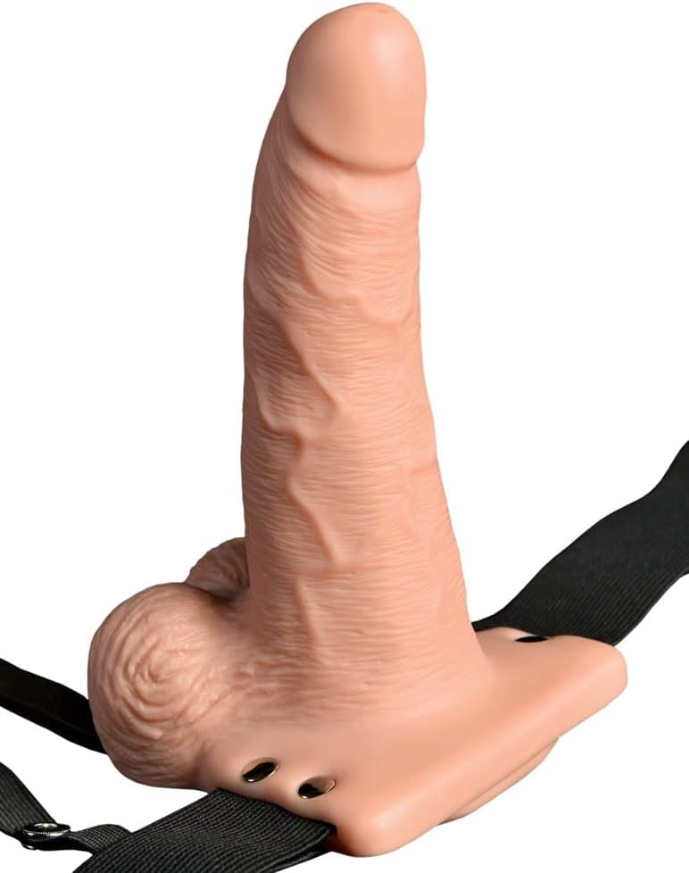 Pipedream Products Fetish Fantasy Series 6" Hollow Rechargeable Strap-on with Remote, Flesh