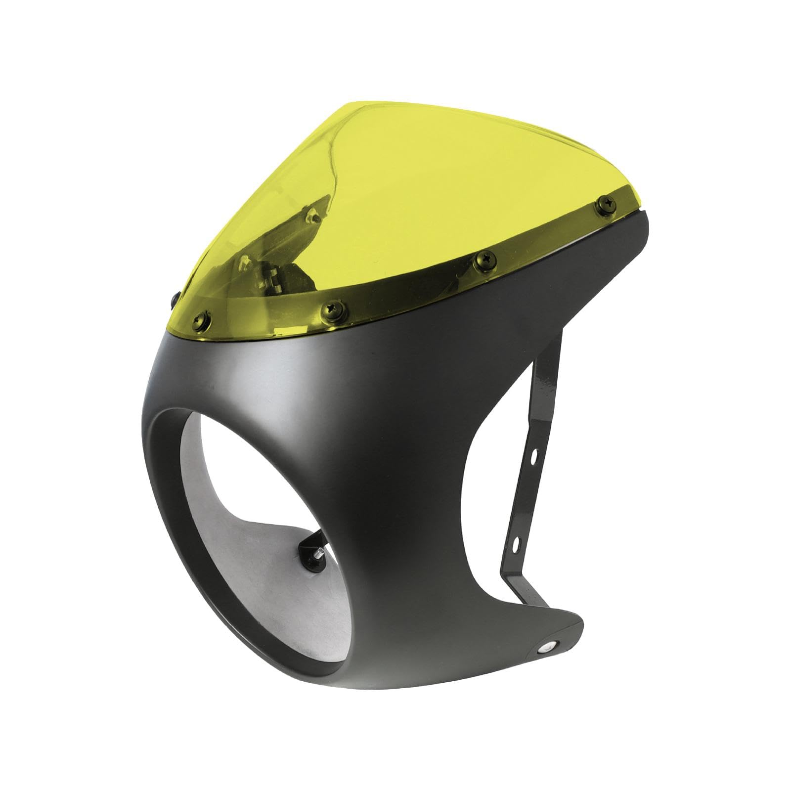 7 Inch Motorfiets Koplamp Kuip Windscherm Voorruit Universele Voorruit Motoraccessoires (Mat zwart zwarte hoes
