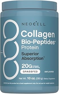 NeoCell Collagen Bio-Peptides Powder | 10oz | Super Hair, Skin, and Nails | Superior Absorption | Grassfed Protein Supplement | Advanced with 18 Essential Amino Acids