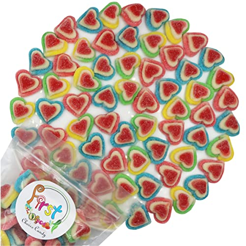 FirstChoiceCandy Sugared Rainbow Love Gummy Triple Hearts 2LB miniatura 1