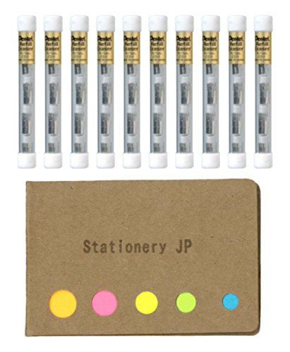 Pentel Mechanical Pencil Eraser Refill (Z2-1N), 10-pack/total 40 Leads, Sticky Notes Value Set