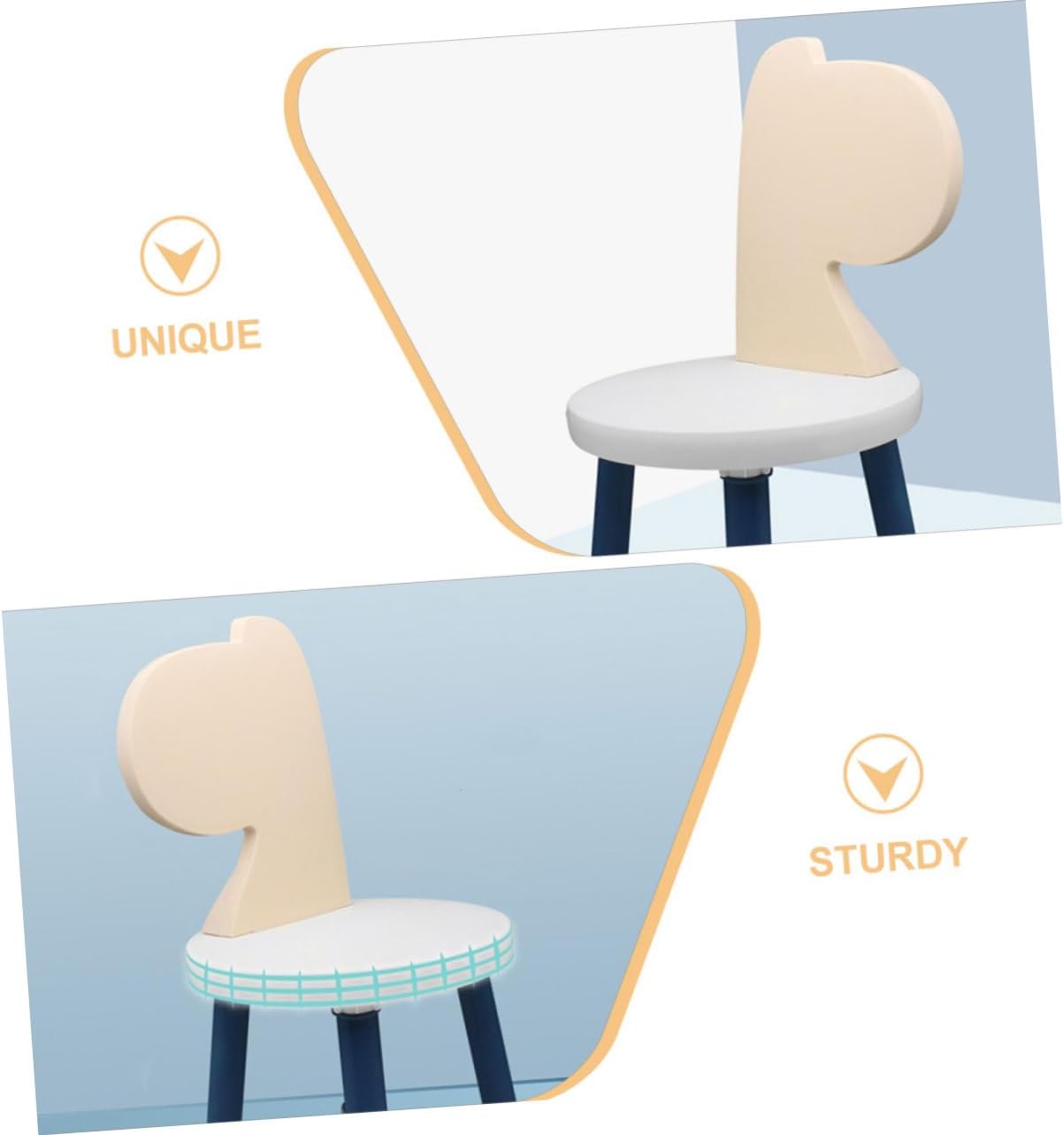 OUNONA Boys and Girls Chair Cartoon Design Plastic Boy Girl Chair Stool for Eating Feeding Highchair Backrest Safe for Beach Outdoor