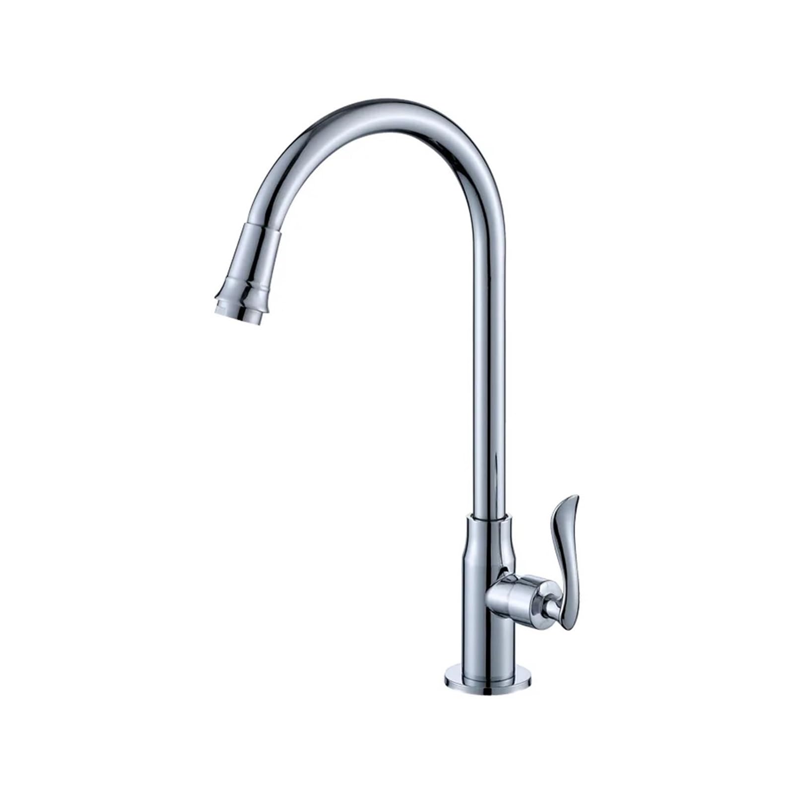 Grifo de acero inoxidable 304 cromado de alta resistencia para fregadero de cocina