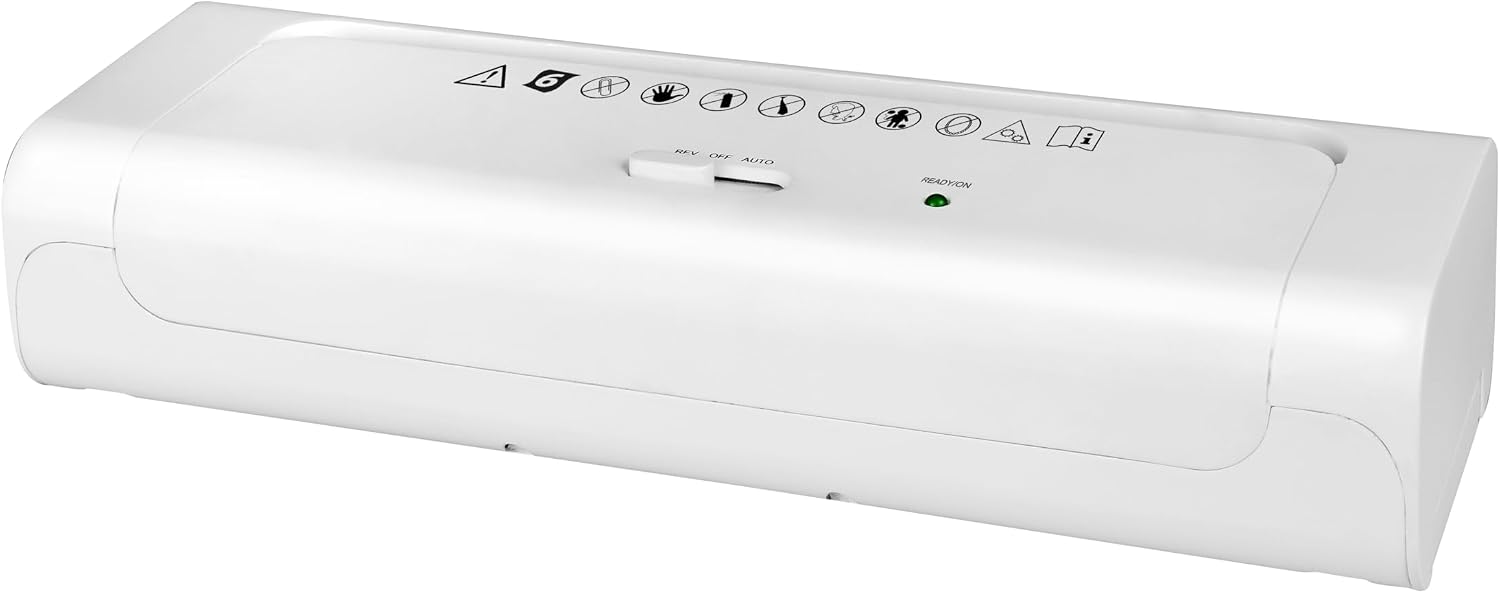 monolith 190MOMA601 - paper shredder attachment for paper baskets, shredder with stripes cut, white