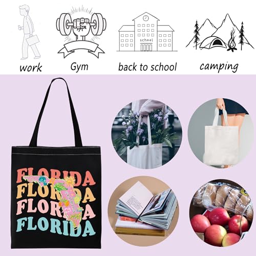 Image of ENSIANTH Florida State Map Tote - Vacation Gift, Tourism Shoulder Bag