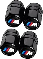 4pcs Auto Ventilkappen aus Metalllegierung für BMW M M2 M4 M5 M6 M8 X1 X2 X3 X5 X6 M135i M240i Z4 328i X7, Reifenventil Kappen, Universelle Staubschutzkappen Zubehör für Autoreifen