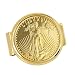 Gold Tone Coin Money Clip - Tribute To $20 1933 Saint Gaudens Double Eagle Gold Piece Goldtone Pocket Money Clip - Holder