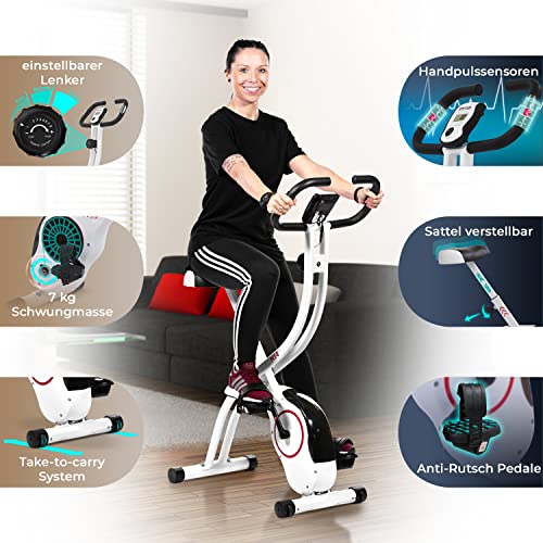AsVIVA Heimtrainer H14 kompakt I Klappbar | Hometrainer mit Magnetmotor & Pulsmessung I Sportcomputer für Trainingsinfos… – Bild 5