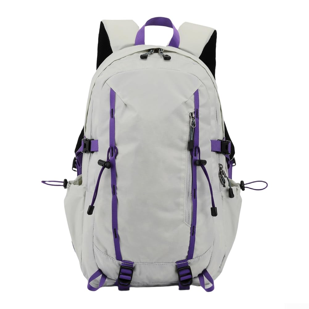 Zaino da trekking leggero e impermeabile, 28 l, in nylon (viola) | Nylon ultraleggero, rivestimento impermeabile, spallacci imbottiti, capacità 28 l, escursionismo, campeggio, viaggi