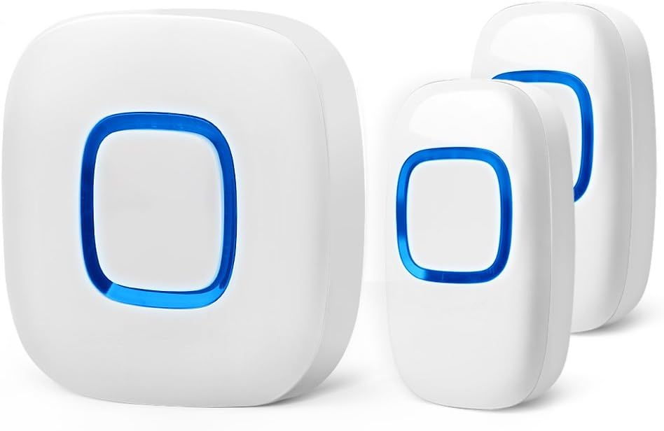 Wireless Doorbell, BITIWEND Waterproof Door Bells & Chimes Wireless Kit 1000Foot Range, 58