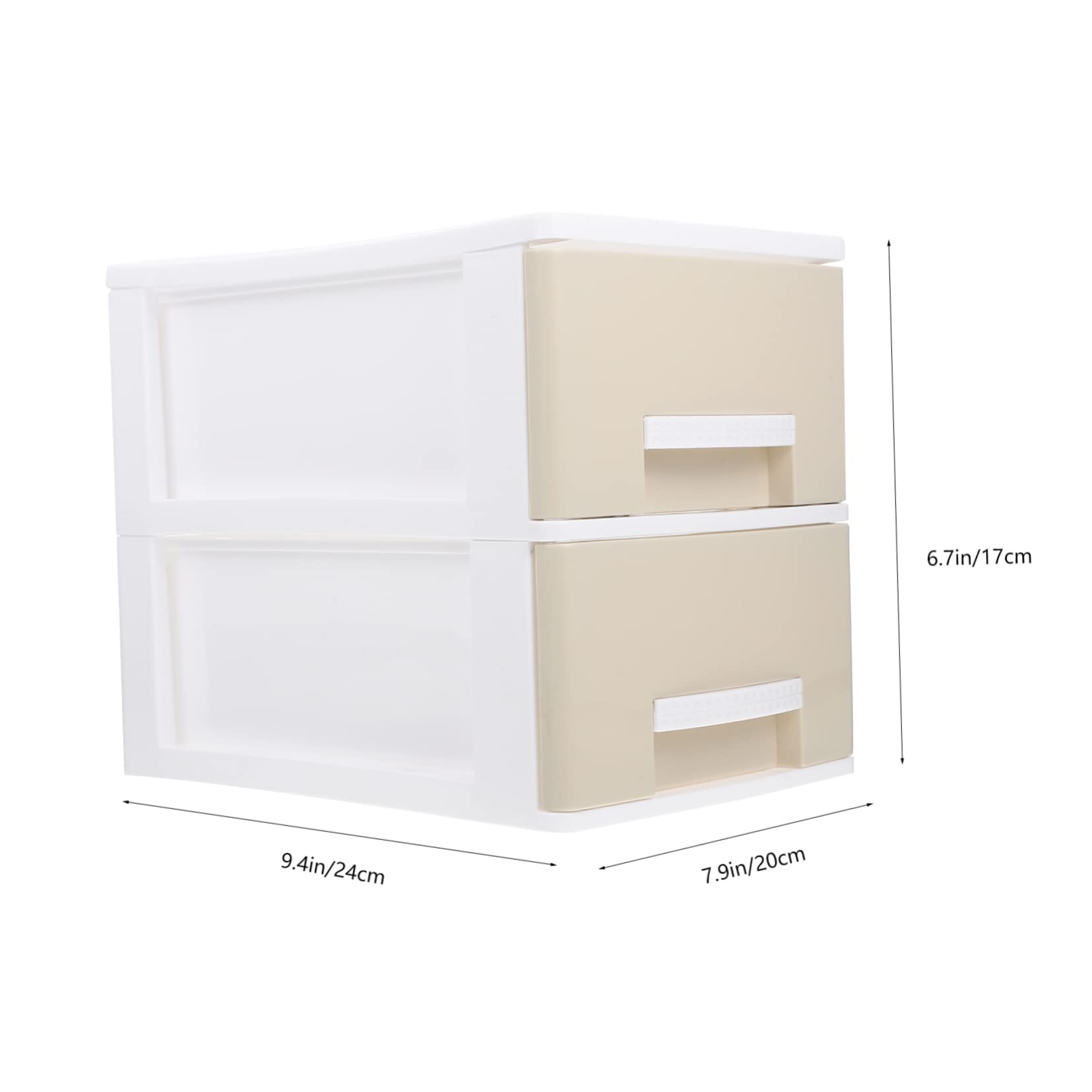 Scatola Portaoggetti da Scrivania a Due Livelli Cassetti | Colore Kaki, Plastico Resistente, Struttura Multiuso, Adatta per Desktop e Housewarming