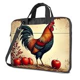 CBRT Mochila para laptop para mujer, un gallo se mantiene orgullosamente entre manzanas y bayas, bolsa para laptop de 15.6 pulgadas, mochila para computadora portátil para hombre, color, 26x36cm