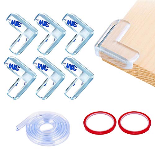 Protectores de esquina, protectores de esquina de mesa, protectores de esquina transparentes, protectores de esquina de seguridad protectores de muebles de esquina, bordes de protección (2 m)