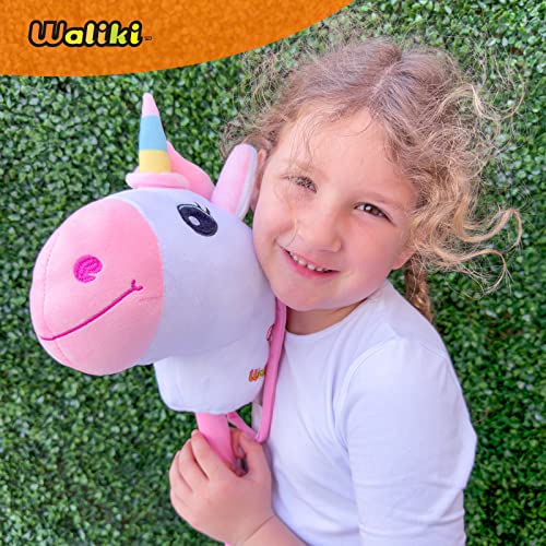 WALIKI Unicorn Stick Horse Toy for 2, 3, 4, 5, 6 & 7 Year Old Girls | Cute Birthday Gift for Little Girls | Pretend Play Pony for Toddlers & Preschoolers - Image 5