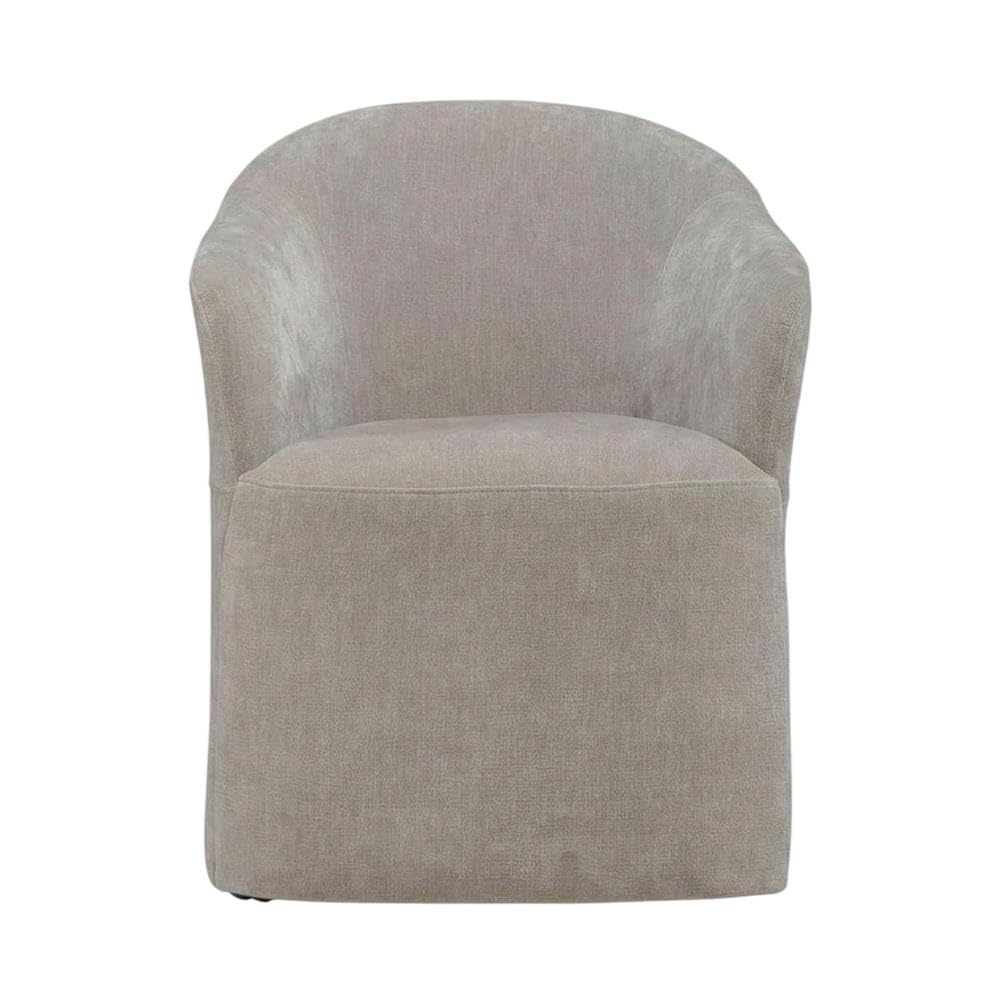 Solid Wood Upholstered Dining Chair with Castors by Starlight Canyon Home – Solid Hardwood,Plywood, Brown