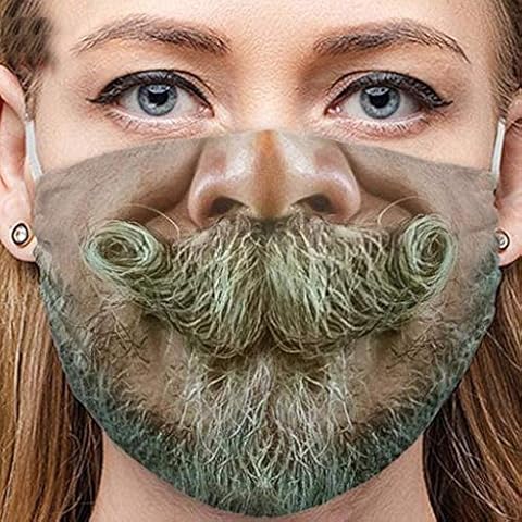Mukeyo Men Women Dust-proof Full Face Protection Funny Masks Reusable Cotton for Halloween Party Cosplay Outdoor Protection Color F Cover