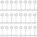 Shappy 24 Pack Wedding Table Name Number Holders Table Card Holder Stands Place Paper Menu Clips Picture Memo Note Photo Holder (Silver)
