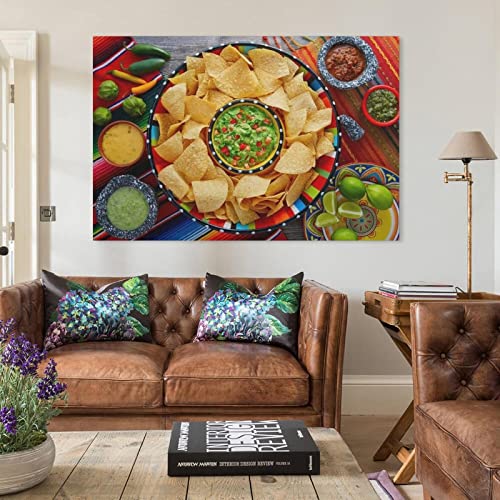 ESyem Posters Colourful Mexican Cooking Food And Vegetable Art Poster Food Poster Canvas Painting Posters And Prints Wall Art Pictures for Living Room Bedroom Decor 12x18inch(30x45cm) Unframe-style