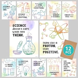 12 Classroom Science Posters for Classroom Middle School – 11x14in Science Classroom Posters Science Classroom Decor, Science Posters for Middle School, Science Posters for Classroom High School