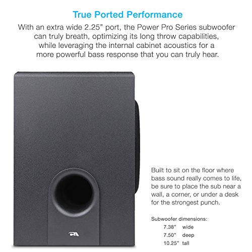 Cyber Acoustics CA-3602a 62W Desktop Computer Speaker with Subwoofer - Perfect 2.1 Gaming and Multimedia PC speakers