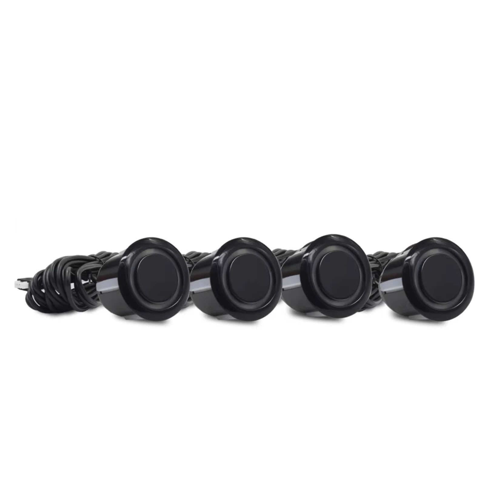 Sensores Aparcamiento Coche Radar De Marcha Atrás Con 4 Sensores De Aparcamiento Para Coche, Kit De Aparcamiento Para Garaje, Detección De Distancia, Timbre De Advertencia Radar Marcha Atrás(Negro)