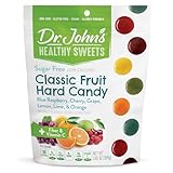 Dr. John’s Sugar Free Candy, Healthy Hard Candy with Zero Sugar, Low Calorie Snacks, Keto Friendly, Vegan, Gluten Free, Classic Fruit Flavors, 24 Count, 3.85 OZ