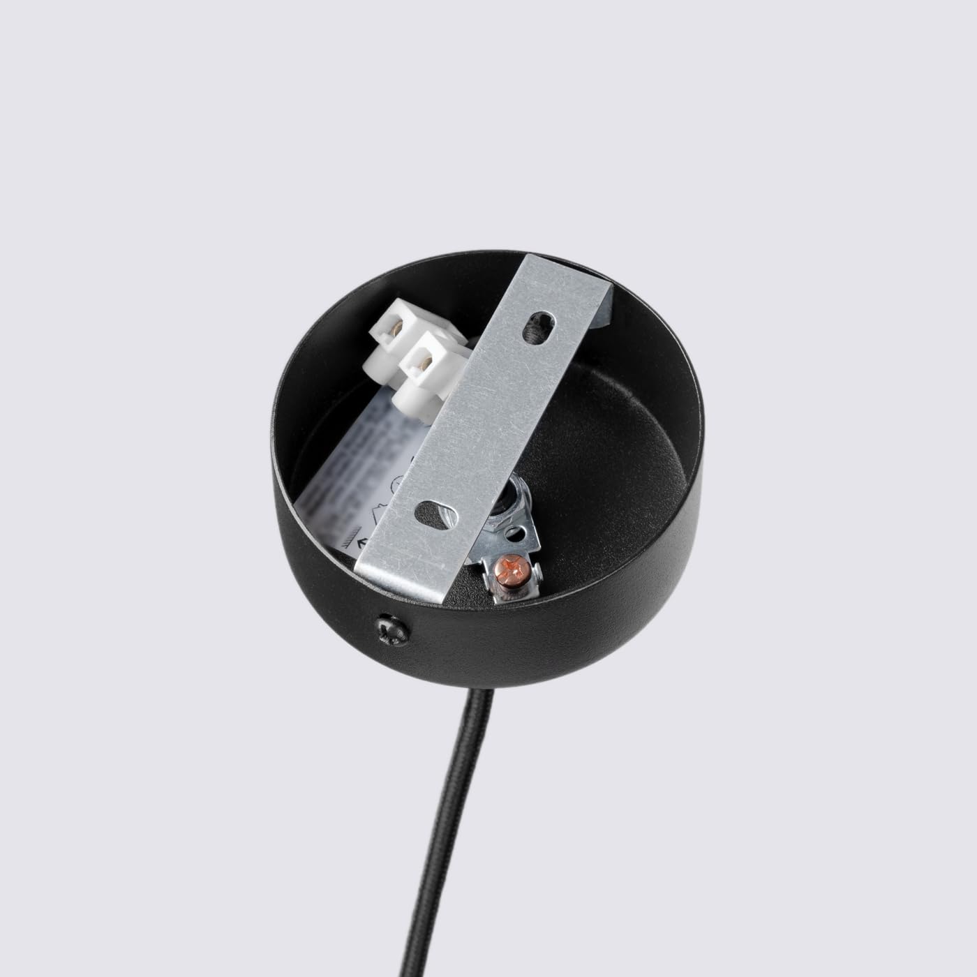 SOLLUX lighting Lámpara Colgante - Lámpara de Techo Fieltro Acero - 1 Pantalla - Bombilla LED - Negro Beige Pelta