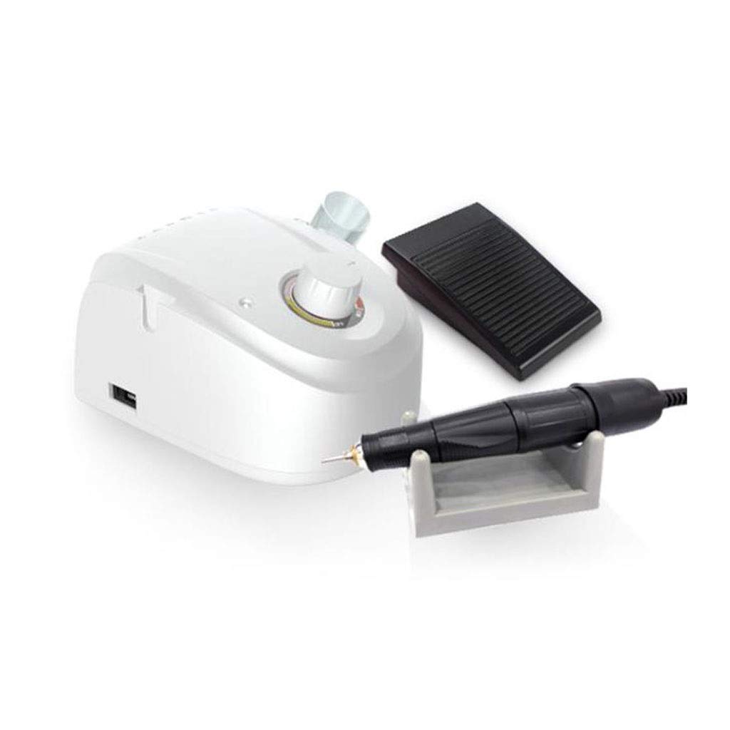 Elektrische Nagelbohrmaschine Profi Maniküre Pediküre Maschine Set 45000 U/min Nagelentferner Nagelfeile mit Pedal Nagelpuffer Maniküre Pediküre Polierwerkzeuge