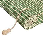 Natural Bamboo RollUp Shades Retro Bamboo Blinds Window Blackout Curtains for Home Light Filter Shades for Tea Rooms UV Protection CWxH: 130x280CM/51x110in