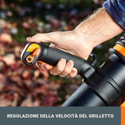 Worx Nitro WG572E - Soffiatore Per Foglie Da 80 V (4 X 20 V/4000 Mah) Con Zaino A Batteria E Unità Di Ricarica Basecamp - 9