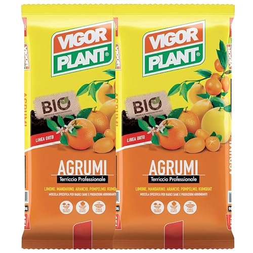 40 Litri Di Terriccio per Agrumi Professionale in Vaso e Piena Terra - Drenante e Aerato con Pomice, Torba Irlandese e Concime Organico Biologico – Substrato Specifico per Limoni, Aranci e Agrumi