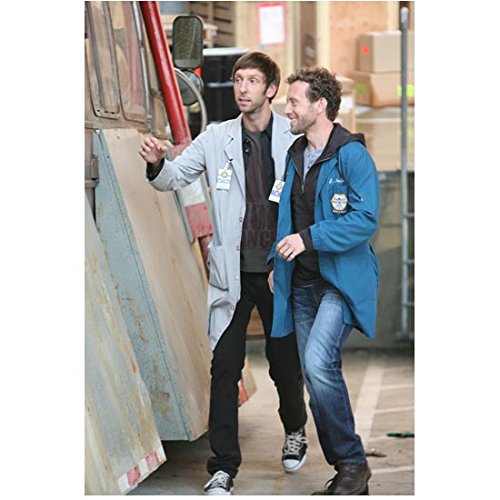 Bones T.J. Thyne as Dr. Hodgins Smiling Walking With Joel David Moore as Colin Fisher Hand Up 8 x 10 Photo