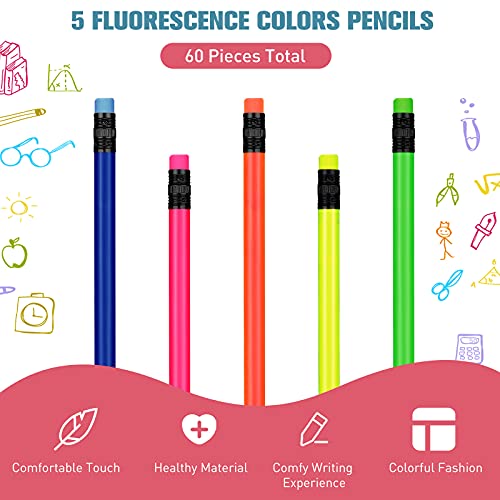 Lápices de Madera HB Outus Neon para Niños 150 piezas miniatura 2