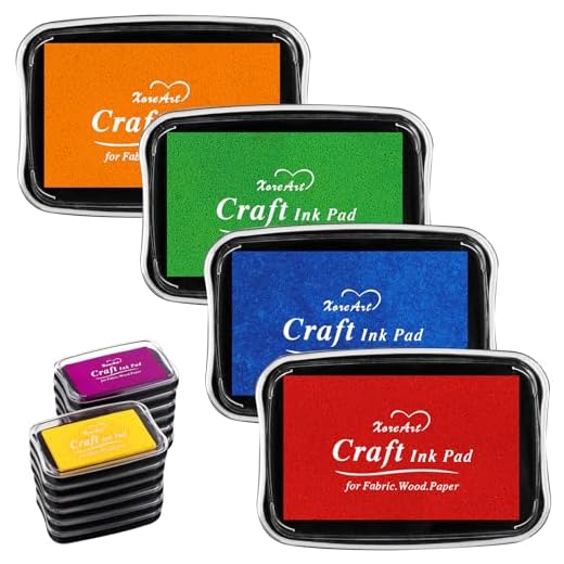 Large Finger Ink Pads for Kids Washable Craft Ink Stamp Pads, 16 Color DIY for Rubber Stamps, Paper, Scrapbooking, Wood Fabric, Best Gift for Kids(Each Sponge Size 2.87"X1.77")