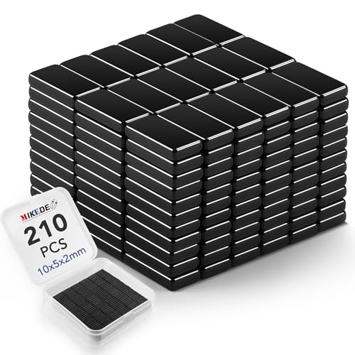 Image of MIKEDE Small Bar Neodymium Magnets, 10x5x2 mm Rectangular Rare Earth Magnets for Crafts, Heavy Duty Strong Hold for Refrigerator, Tool Storage, Whiteboard, DIY - 210 Pcs