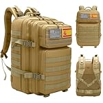 unycos - Mochila Táctica Militar【45L】 Sistema Moll...: 🎒 {45 litros de capacidad} Diseñada para cubrir desplazamientos de hasta 3 días, esta mochila táctica con sistema MOLLE incluye un compartimento principal, 4 bolsillos exteriores y uno acolchado para portátil de hasta 15,6''. Sus medidas (28 × 28 × 4...
