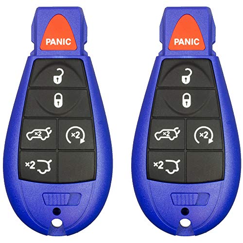 2 New Blue Keyless Entry 5 Buttons Remote Start Car Key Fob M3N5Wy783X, Iyz-C01C For Grand Cherokee & Commander #TOP7