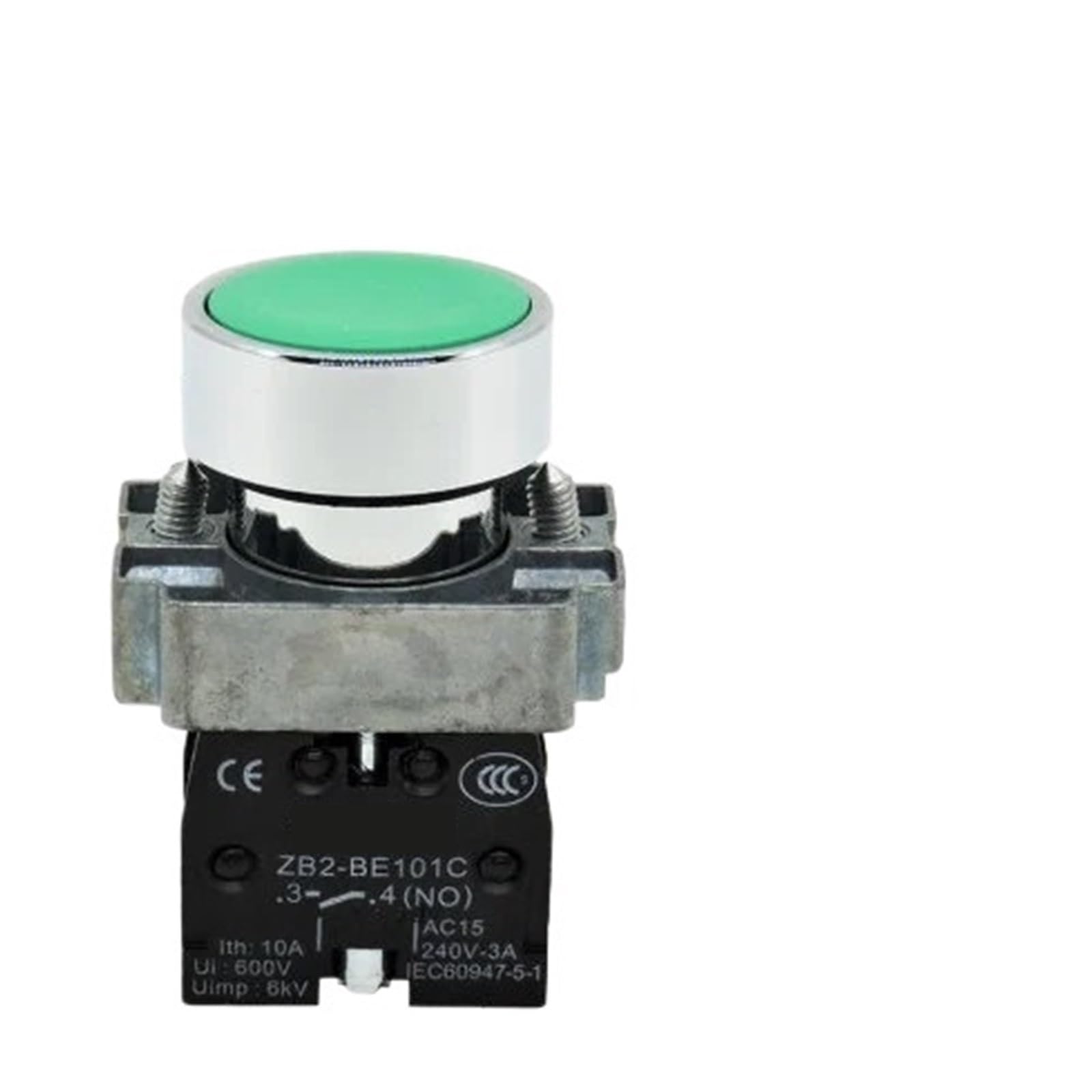 Bouton poussoir XB2-BA21C robuste avec contact ZB2-BE101C