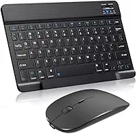 ABNT2 Mini teclado Bluetooth portátil universal, para Android IOS Tablet Windows, resposta mais rápida, sensível e experiência de digitação confortável e silenciosa. (Conjunto Preto)