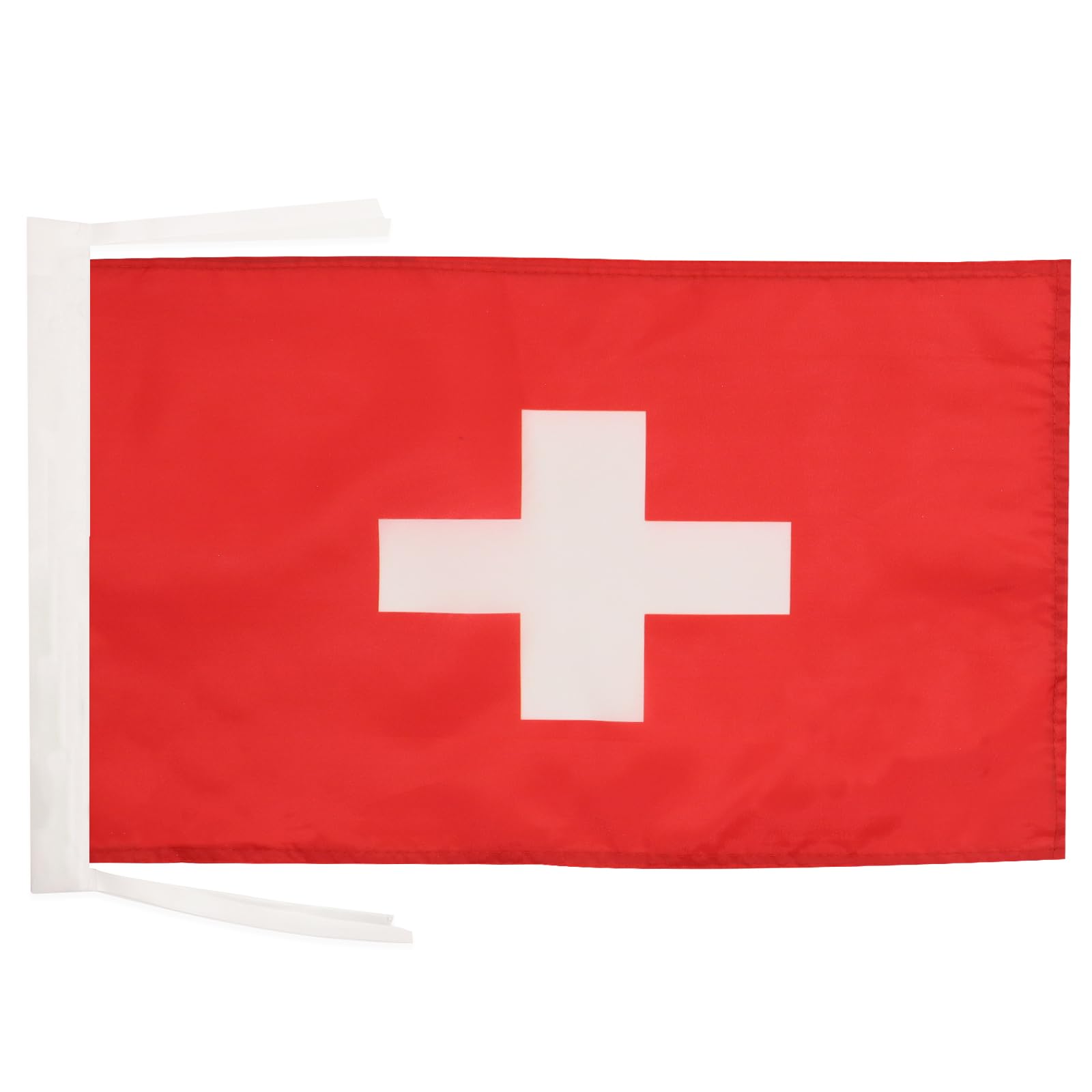 AZ FLAG - Switzerland Flag - 18'' x 12'' - 100% Polyester Swiss Small Banner with Two Cords - Fade Resistant - Vivid Colors - 18x12 in - 45x30 Cm
